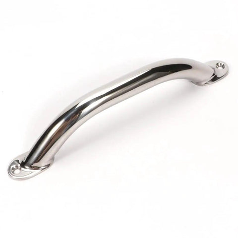 Two Pack 9 Inch Long Polished Stainless Steel Boat Grab Handles Handrails For Marine Use Round Tube Durable Non Slip Grip
