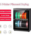 3D Printer Filament Dryer Box For Anti Moisture Storage, Humidity Range 15 To 60 Percent, Holds 10 To 12 Rolls Of 1Kg Filament