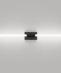 Modern LED Vanity Light For Bathrooms, 40 Inch Over Mirror Fixture With 360 Degree Full Lighting, 32W 5500K Cool White, Matte Black Metal.