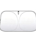 Foldable Windshield Sun Shade For Tesla Cybertruck 2024, white reflective cover with memory steel frame