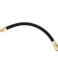 Heavy Duty Rubber Tire Inflator Hose Rated To 300 Psi with brass adapter and clamp for quick tire inflation.