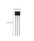 Slim Hall Effect Sensor For Brushless Motors, Tiny Linear Magnetic Field Sensor with dimensions, DIY Friendly