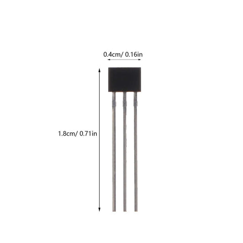 Slim Hall Effect Sensor For Brushless Motors, Tiny Linear Magnetic Field Sensor with dimensions, DIY Friendly