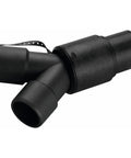 Two Hose Vacuum Y Connector For Dust Extractor System With Secure Fit Port And Tethered Cap Dual Hose Adapter Designed For G20 17A H Dust Extractor Direct All Suction Power To One Hose, black plastic adapter with tethered cap