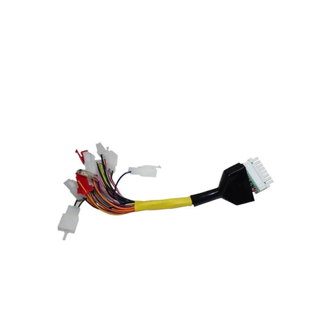Wiring harness for Straight Slick EBike Controller Electric Motorcycle Drive with Nd72260X80 Brushless Unit, detailed connections.