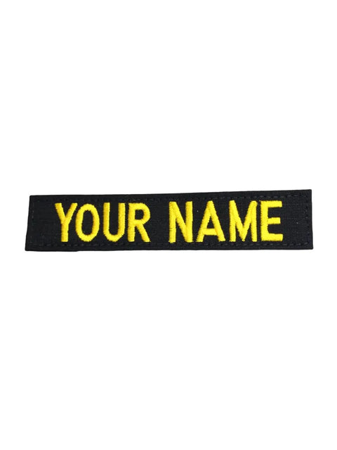 Custom Uniform Embroidered Name Tape For Army Air Force And Police Sew On Or Hook Fastener Black With Your Text And Embroidery Color