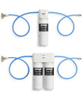 Aquifer Replacement Filter Cartridge Pack Of 2 For Aquifer Water Filtration System with blue hoses and connectors