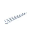 Wire Mesh Cable Tray In Electro Zinc Plated Steel Silver Finish 1.97 X 1.97 X 59.06 Inches 2 Pack for easy cable management