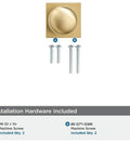 10 Pack One And A Half Inch Brushed Brass Cabinet Knobs With Backplates Satin Gold Dope Vintage Look For Cabinets Drawers Closets And Bi Fold Doors Do It Yourself Home Upgrade with included screws.