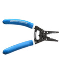 Wire Stripper And Cutter For 8-16 AWG Solid And 10-18 AWG Stranded Wire With Locking Mechanism, blue grips visible