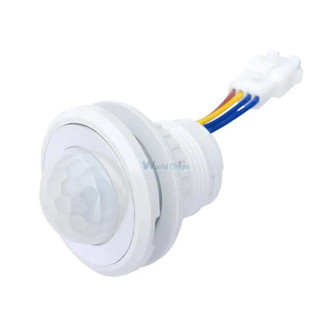 LED Motion Sensor Switch Light With Infrared PIR 85 To 265V Time Delay Adjustable Human Detector For Hallways And Bathrooms High Reliability Electronic Component With Precision And Stable Performance, white round ceiling sensor