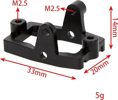 Mount for Heavy Duty 25T Metal Gear Steering Servo For TRX4M 1 to 18 RC Crawler with dimensions and weight shown