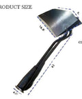 Workhorse Triangle Hoe Garden Tool With Hardened Steel Plow Head, shown with dimensions in centimeters for size reference.