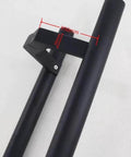 Offset Door Pull Handle For Sliding Doors And Front Entry, Long Matte Black Door Grab Bar, 150 Cm Length, side view