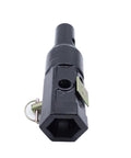Heavy Duty 2 Inch Female Hex To 2 Inch Male Round Auger Shaft Adapter for Drill Attachments Converts Hex To Round Bolt Pin Compatible