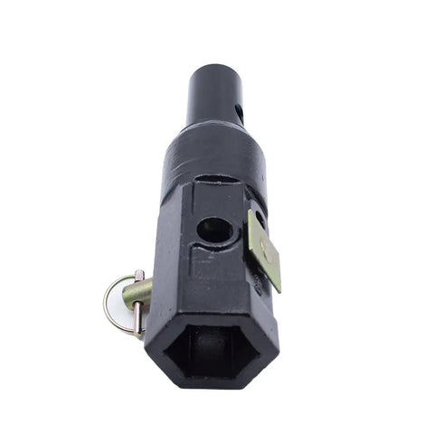Heavy Duty 2 Inch Female Hex To 2 Inch Male Round Auger Shaft Adapter for Drill Attachments Converts Hex To Round Bolt Pin Compatible