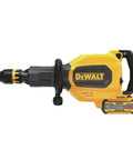 High Power 60V Brushless Cordless Chipping Hammer With SDS Max Chuck showcases ergonomic design and battery setup for job site work.