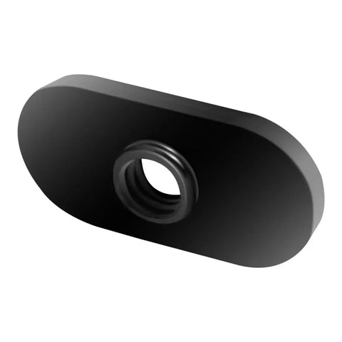 Centered Slide-In T-Nut 10-32 for 10 Series Aluminum Extrusions, 1010 Steel with black zinc finish, heavy duty hardware