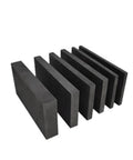 Five Pack Carbon Graphite Sheet Plates For 3D Printing Crucibles And Tools Square Ingot Blocks, 50x20x2 mm, arranged side by side