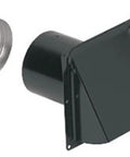Heavy Duty Wall Cap For Exhaust Fans 885BL Steel Baked Black Enamel Finish In Black And Silver Weather Resistant Vent Cap