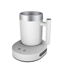 Desktop Drink Chiller And Warmer Plate Rapid Temperature Control Stand For Coffee Tea Beer Milk with white mug and buttons.