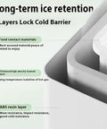 Close-up of the three-layer cold barrier in the Top Tier Countertop Ice Maker, showcasing materials for ice retention.