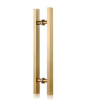 Industrial Sliding Glass Door Handles With Screwdriver Push Pull Hardware For Interior And Exterior Doors Gold Finish 120 Cm 47.2 In