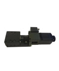 Motorized Linear Translation Stage Heavy Duty Electric Translating Platform With Slick Stepper Motor Driven Rail, side view focusing on actuator details.