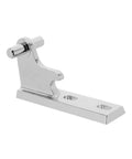 Ball Bearing Door Hinges Heavy Duty Stainless Steel For Refrigerator Repair And Hardware Parts, Quiet Close With Two Ball Bearings, Rounded Corner Design, Beefy Stainless Steel Hinge Set, chrome hinge shown in angled view