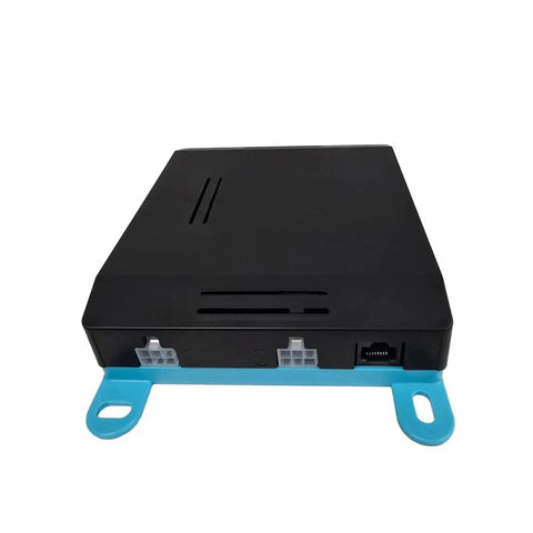 Four Channel Hall Effect Linear Actuator Control Box featuring synchronous motion sync with blue mounting tabs for easy installation.