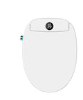 Top Shelf Smart Toilet Seat Kickin Instant Warmth With Seamless Auto Flip Cover Adjustable Water Temp Plus Crisp Remote Display front view with digital display.