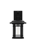 Motion Activated Outdoor Wall Lantern With Dusk To Dawn Sensor In Black Aluminum Anti Rust Finish For Farmhouse Exterior Lighting