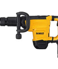 Professional Corded Demolition Hammer Featuring SDS Max Shank For Rock Solid Concrete Chipping And Wall Breaking side view showing grip and design.