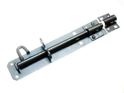 40 Pack Heavy Duty Pad Bolts Slide Latch Badass Gate Shed Door Lock 200Mm Bright Zinc Plated Rust Proof Surface Mount Hardware showing close-up of slide latch
