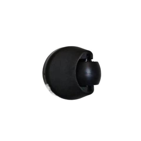 Close-up of PLANTKA front wheel for ECOVACS DEEBOT X5 PRO Omni vacuum; black plastic wheel assembly
