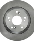 Rear brake rotor disc for Honda S2000, Centric 121.40050 C-Tek, cast iron with center hub and bolt holes (front view)