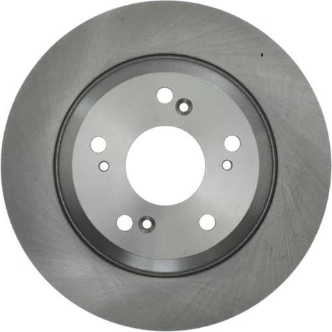 Rear brake rotor disc for Honda S2000, Centric 121.40050 C-Tek, cast iron with center hub and bolt holes (front view)