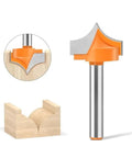 Premium 6mm Shank CNC Router Bit Fancy Milling Cutter For Woodworking Carving Projects, showing detailed blade design and wood cut.