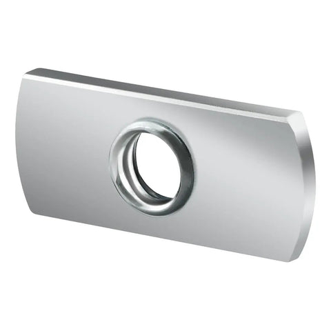 Centered slide-in economy T nut for 1 inch 10 series aluminum extrusions, quarter-twenty bolt compatible, 25 pack."