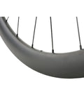 Close-up of the Beefy Carbon Wheelset 700C Disc Brakes 45mm Tubeless Ready Clincher for Road Bikes Lightweight Toray T700 Rim