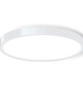 Low Profile 9 Inch Flush Mount LED Ceiling Light Fixture, 18W 5000K Daylight, Slim Surface Mount, white round design