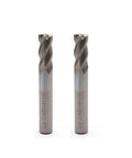 Beefy 4 Flute End Mill Cutter Set For CNC Machines, 10mm Cutting And Shank Diameter, 22mm Cutting Depth, 72mm Overall Length, Pack Of 2