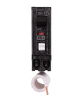 Q Line THQL1115AFP2 15A Single Pole AFCI Circuit Breaker 10kAIC 120/240V front view with wire, arc fault interrupter