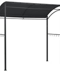 Heavy Duty Steel BBQ Gazebo Canopy With Weather Resistant Fabric 84.6 By 59.1 By 86.6 Inches Anthracite Outdoor Patio Cover