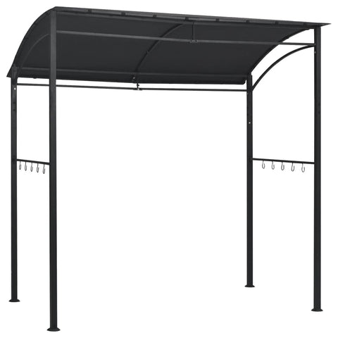Heavy Duty Steel BBQ Gazebo Canopy With Weather Resistant Fabric 84.6 By 59.1 By 86.6 Inches Anthracite Outdoor Patio Cover