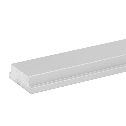 Aluminum T Track Slide Slab For Woodworking, side angle view, compatible with router tables, miter track and sleds, non-porous surface.