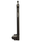 Premium Black Pool Child Safety Gate Latch With Foolproof Magnetic Self Locking System, vertical view showing sturdy nylon design.