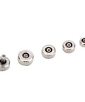 Five watch crowns from Pro Grade Stainless Steel Watch Crown Kit With Spring Bars And Repair Tools Stem Extender And Crowns Replacement Parts Set