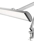 Ultra-Bright Desk Lamp With Clamp, 3500 Lumens LED, 45W, 270 SMD LEDs, Shadow-Free Adjustable Brightness, 26 Inch Shade, Silver Finish
