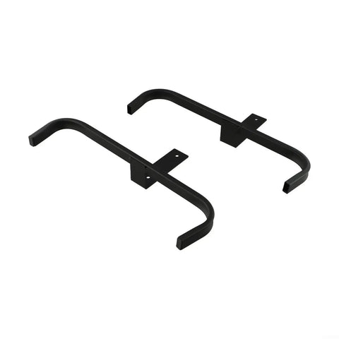 Steel Wall Mount Rack For Backpack Sprayers And Leaf Blowers Heavy Duty Garage Organizer Shelf Set of 2 hooks on white background.